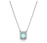 Swarovski Ladies Millenia Rhodium Plated Blue Octagon Necklace 5640289