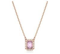Swarovski Millenia pendant, Octagon cut, Blue, Rhodium plated