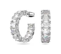 Swarovski Millenia Rhodium Plated Crystal Hoop Earrings