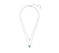 Swarovski Millenia Silver + Blue Octagon Layered Necklace - Adjustable