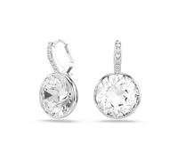 Swarovski Millenia Silver Tone & Crystal Bezel Set Drop Earrings