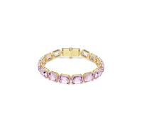 Swarovski Millenia Tennis bracelet, Octagon cut, Purple, Gold-tone finish