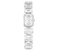 Watch, Octagon cut bracelet, White, Stainless steel
