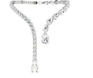 Swarovski Mixed Cut Matrix Open Necklace White