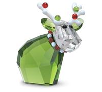 Swarovski Mo 2023 Annual Edition Christmas Ornament, Clear, Red and Green Crystals and White Lacquered Metal from the Mo Collection
