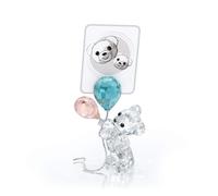 SWAROVSKI My Little Kris Picture Holder clear Swarovski crystal with Pink and Blue crystal Balloons Part of the Swarovski My Little Kris Bear collec