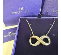 SWAROVSKI Necklace Exist Infinity Pendant Silver Tone Crystal Pave Symbol