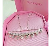 Swarovski Idyllia Rhodium Plated White Snowflake Necklace 5692637 - Crystal / Rhodium Plated