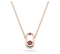 Una pendant, Round cut, Oval shape, Red, Rose gold-tone plated