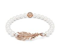 Swarovski Nice Bracelet, White Crystal Pearls, White Zirconia and Pink Crystals, Rose Gold-Tone, from the Nice Collection, Size Medium