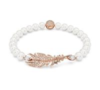 Swarovski Nice Bracelet, White Crystal Pearls, White Zirconia and Pink Crystals, Rose Gold-Tone, from the Nice Collection, Size Small