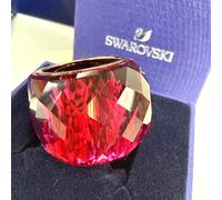 Swarovski NIRVANA Cocktail Ring Red Crystal Rose Gold Tone Size 52 L New in Box
