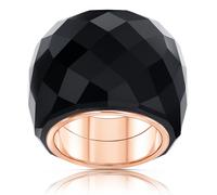 Swarovski Nirvana Ring Black Crystal Rose Gold-Tone Size 52 | 5474366