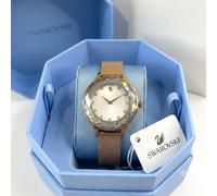 SWAROVSKI Nova Bangle Watch Rose Gold Tone Pink Crystal Face 5650011 New In Box