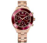 Swarovski , Lux Sport Red Dial Steel Bracelet Watch ,Brown female, Sizes: ONE SIZE