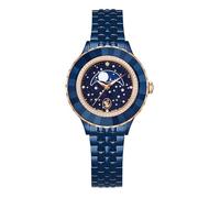 Swarovski Octea Moon Watch, Swiss Made, Metal Bracelet, Blue, Blue Finish