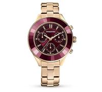Swarovski , Lux Sport Red Dial Steel Bracelet Watch ,Brown female, Sizes: ONE SIZE