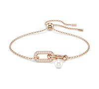 Swarovski Jewellery Swarovski Constella Round Cut Crystal Pearl Interconnecting Links Rose Gold Tone Bracelet 0.7 x 2.1cm, 24cm