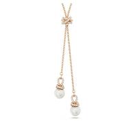 Swarovski Originally Y Shape Necklace, White Crystals and Rose Gold-Tone Setting, from the Originally Collection