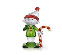 Swarovski Ornaments Swarovski Holiday Cheers Dulcis Elf and Candy Cane 6 x 2.8 x 4.3cm