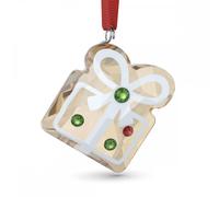 Swarovski Holiday Cheers Gingerbread Gift Ornament, Multi-Coloured Crystals and Red Grosgrain Ribbon, from the Holiday Cheers Collection