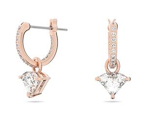 Swarovski Ortyx Drop Earrings, Spike Design White Crystals in a Rhodium Plated Setting, from the Millenia Collection