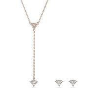 Swarovski Ortyx Triangle Cut White Rose Gold-Tone Plated Set 5643730 - Swarovski Crystal / Rose Gold-tone Plated
