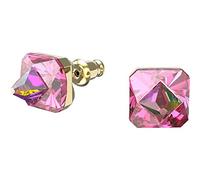 Swarovski Chroma Pink Square Stud Earrings