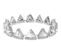 Swarovski Ortyx Rhodium Plated White Crystal Triangle Cut Bracelet D - Medium