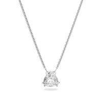 Swarovski Pendant Necklace, Clear White Trillion Cut Crystal in Rhodium Plated Setting, from the Millenia Collection