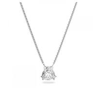 Swarovski Pendant Necklace, Clear White Trillion Cut Crystal in Rhodium Plated Setting, from the Millenia Collection
