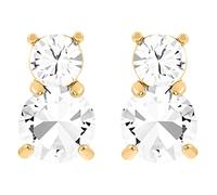 Swarovski Pierced Earrings SOLITAIRE Studs Earrings Gold Plated, Clear - 5128809
