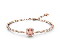 Swarovski Pink Crystal Bangle, Octagon Cut Pink Crystal in a Rose Gold Tone Plated Setting, from the Millenia Collection