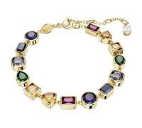 Imber Tennis bracelet, Mixed cuts, Multicoloured, Gold-tone plated