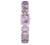 Swarovski Purple Octagon Cut Bracelet Watch Champagne Finish Purple