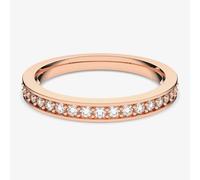 Swarovski Rare Rose Gold Tone White Crystal Channel Half Eternity Ring Rose Gold 50 (J 3/4)