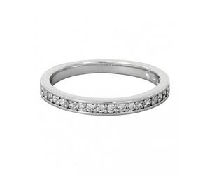 Swarovski Rare White Rhodium Plated Ring - Bold Statement | Acotis Diamonds - Size 58 - Swarovski Crystal / Rhodium Plated