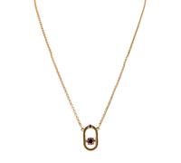 Una pendant, Round cut, Oval shape, Red, Rose gold-tone plated