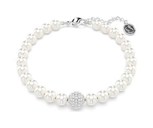 Swarovski Remix Collection strand, Crystal pearl, White, Rhodium plated