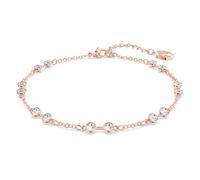 Swarovski Remix Collection strand, Round cut, White, 18K rose gold finish