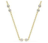 Swarovski Remix necklace, Round cut, White, 18K gold finish