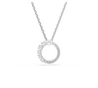 Swarovski Rhodium Plated Clear Round Crystal Pendant One Size Crystal Crystal