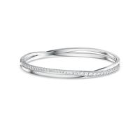Swarovski Rhodium Plated Crystal Hyperbola Bangle