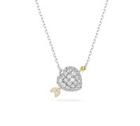 Swarovski Rhodium Plated Idyllia Arrow Pierced Heart Necklace - 45cm
