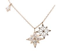 Swarovski Rose Gold Necklace Pendant Symbolic Star Ladies Jewellery NEW GENUINE