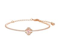 Swarovski Rose-gold Tone Plated Sparkling Dance Clover Bangle 5516476