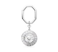 Swarovski Round Keychain 5669119 - Woman - Stainless Steel Silver