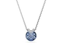 Swarovski Silver Bella V Blue Round Cut Necklace