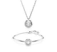 Swarovski Silver Dextera White Round Cut Gift Set - Silver