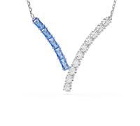Swarovski Silver Matrix Blue Mixed Cuts Necklace